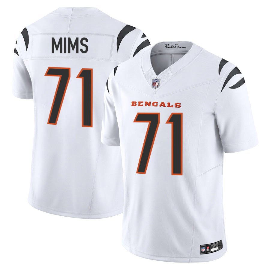 Cincinnati Bengals #71 Amarius Mims White Limited Stitched Jersey