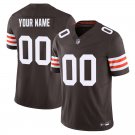 Cleveland Browns #00 Custom Name And Number Brown Limited Stitched Jersey