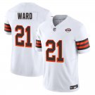 Cleveland Browns #21 Denzel Ward White 1946 Limited Stitched Jersey