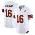 Cleveland Browns #16 Diontae Johnson White 1946 Limited Stitched Jersey