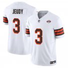 Cleveland Browns #3 Jerry Jeudy White 1946 Limited Stitched Jersey