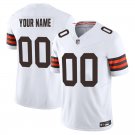 Cleveland Browns #00 Custom Name And Number White Limited Stitched Jersey