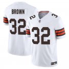 Cleveland Browns #32 Jim Brown White Limited Stitched Jersey
