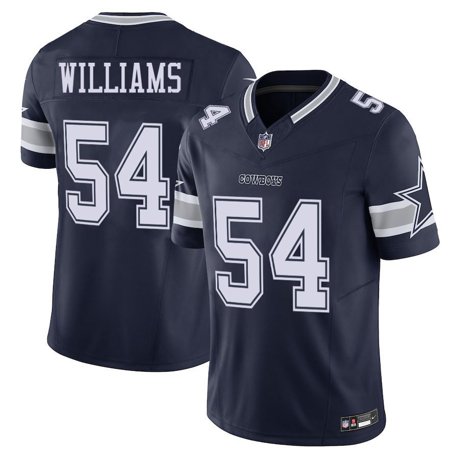 Dallas Cowboys #54 Sam Williams Navy Limited Stitched Jersey