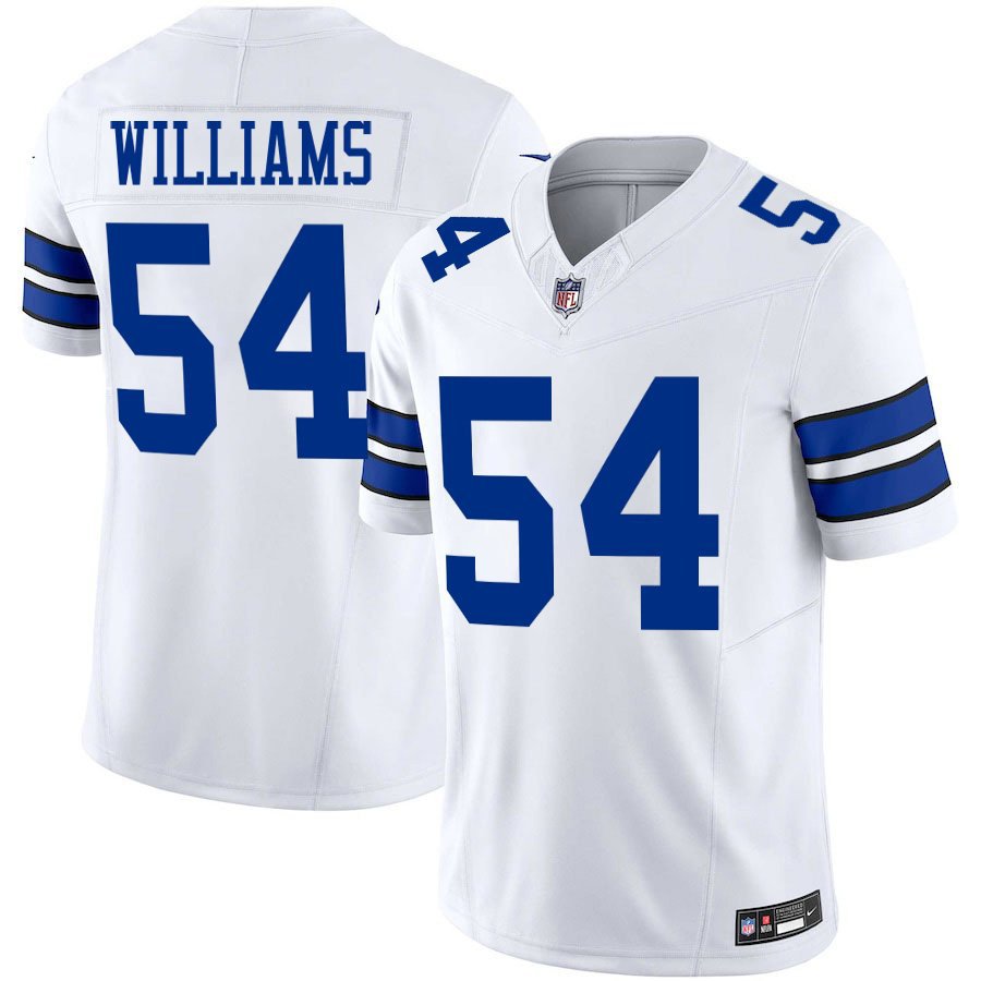 Dallas Cowboys #54 Sam Williams White Limited Stitched Jersey