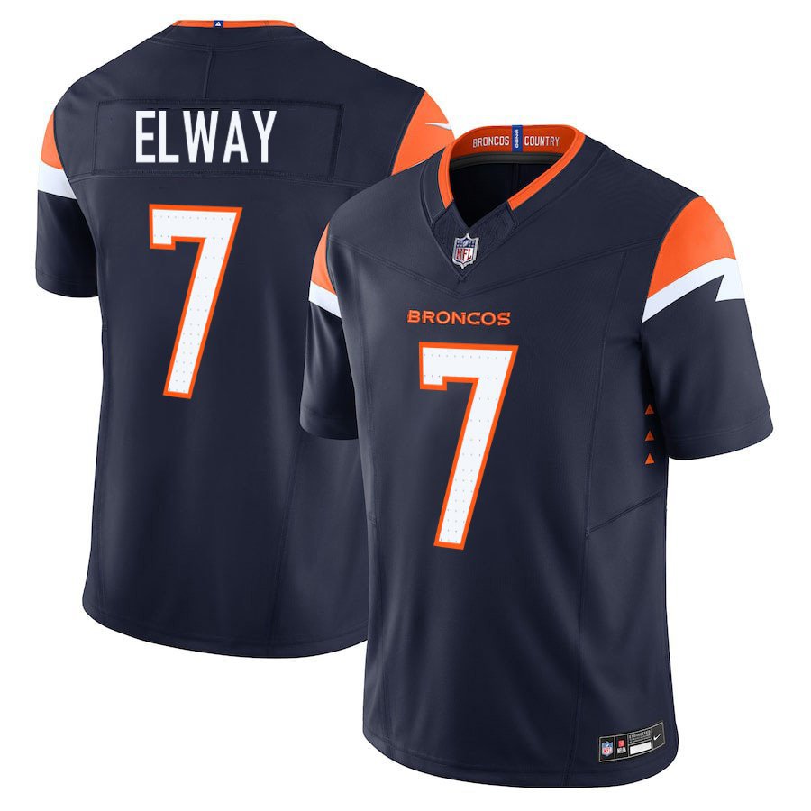 Denver Broncos #7 John Albert Elway Jr Navy Limited Stitched Jersey