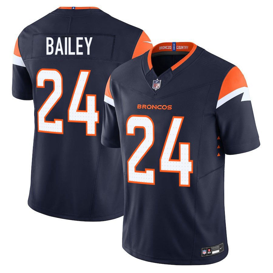 Denver Broncos #24 Champ Bailey Navy Limited Stitched Jersey