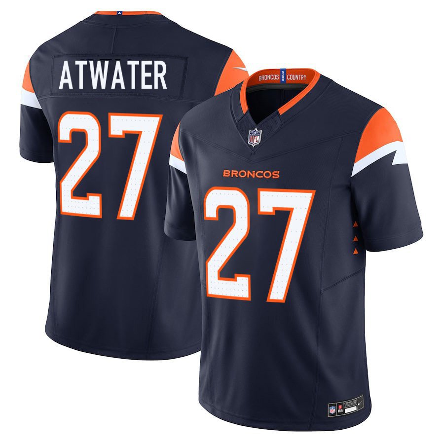 Denver Broncos #27 Steve Atwater Navy Limited Stitched Jersey