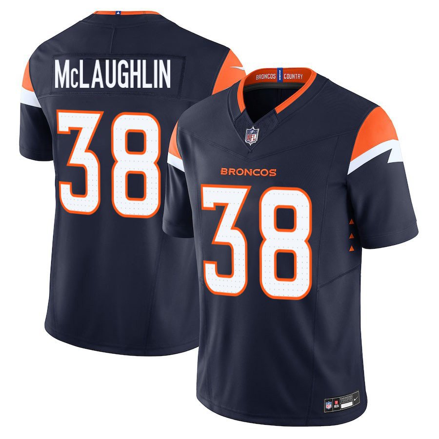 Denver Broncos #38 Jaleel McLaughlin Navy Limited Stitched Jersey