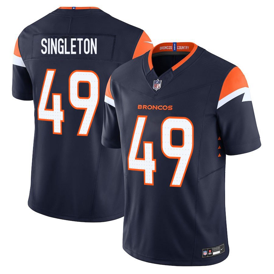Denver Broncos #49 Alex Singleton Navy Limited Stitched Jersey