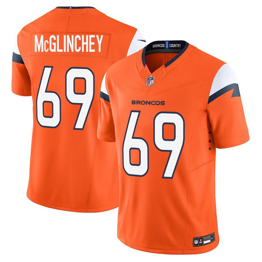 Denver Broncos #69 Mike McGlinchey Orange Limited Stitched Jersey