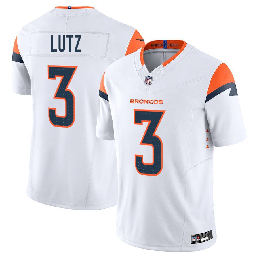 Denver Broncos #3 Wil Lutz White Limited Stitched Jersey