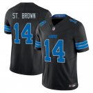 Detroit Lions #14 Amon-Ra St. Brown Black Limited Stitched Jersey