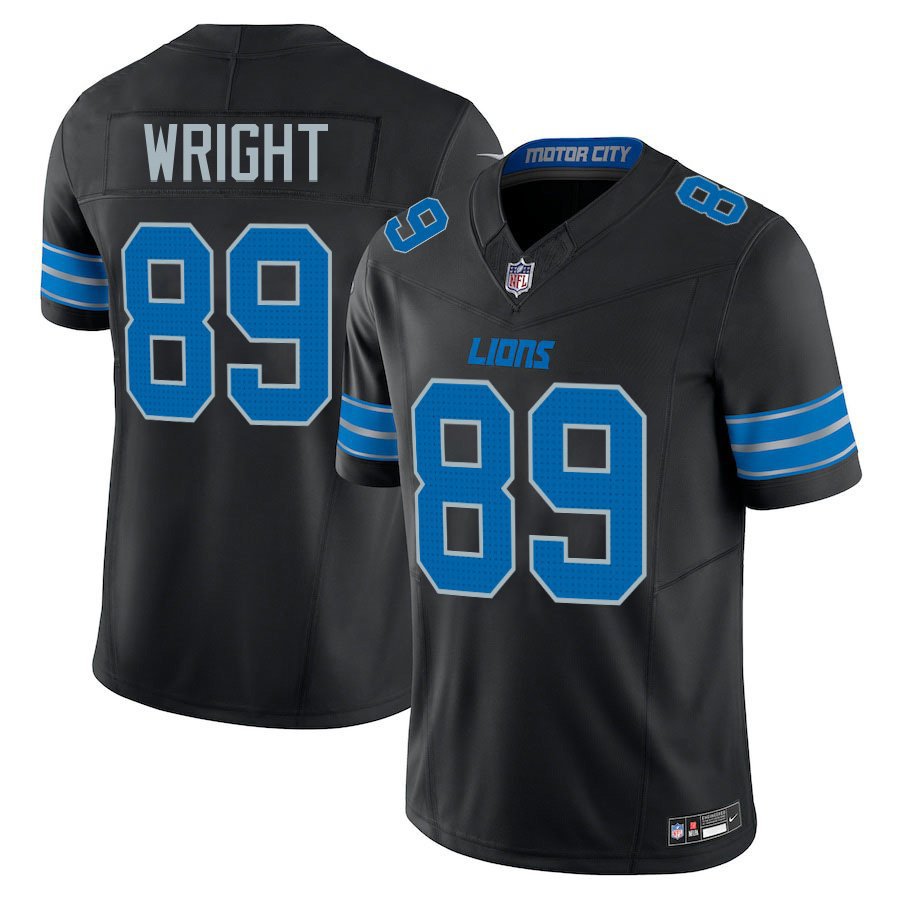 Detroit Lions #89 Brock Wright Black Limited Stitched Jersey
