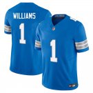 Detroit Lions #1 Jameson Williams Royal Blue Limited Stitched Jersey