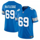 Detroit Lions #69 Tate Ratledge Royal Blue Limited Stitched Jersey