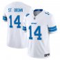 Detroit Lions #14 Amon-Ra St. Brown White Limited Stitched Jersey