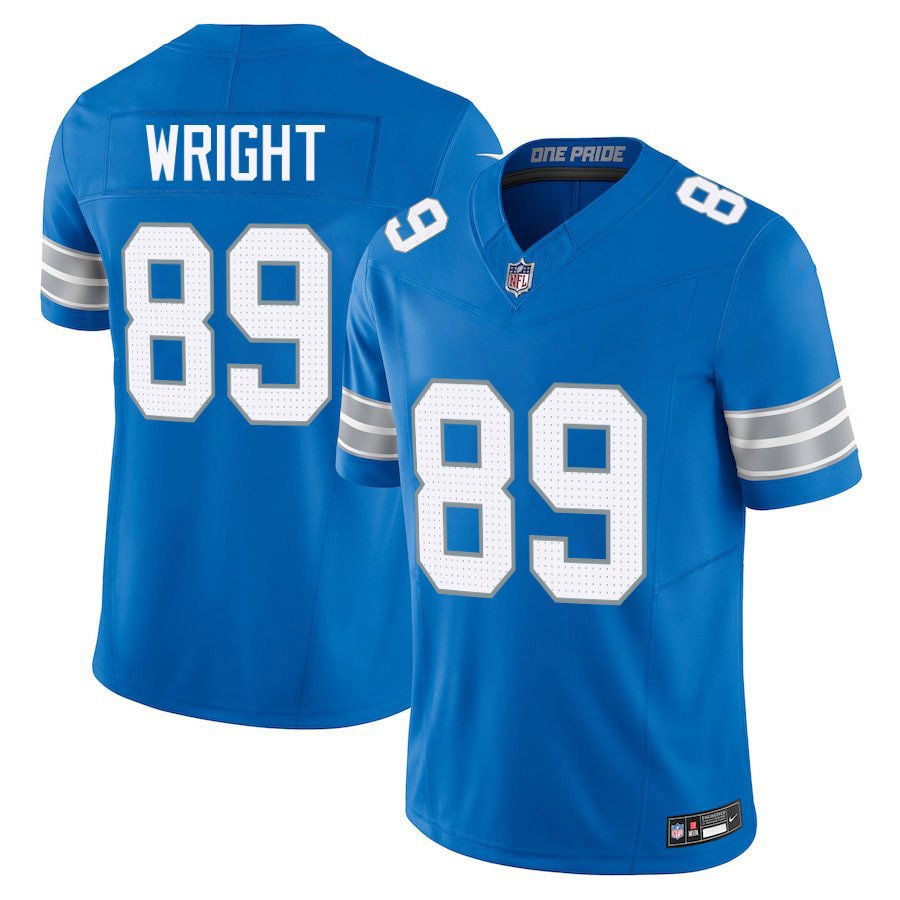 Detroit Lions #89 Brock Wright Royal Blue Limited Stitched Jersey