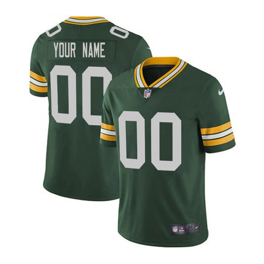 Green Bay Packers #00 Custom Name And Number Green Limited Stitched Jersey