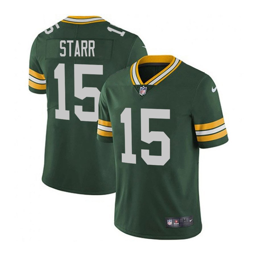 Green Bay Packers #15 Bart Starr Green Limited Stitched Jersey