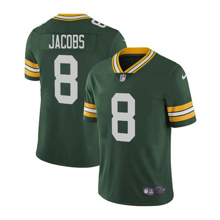 Green Bay Packers #8 Josh Jacobs Green Limited Stitched Jersey