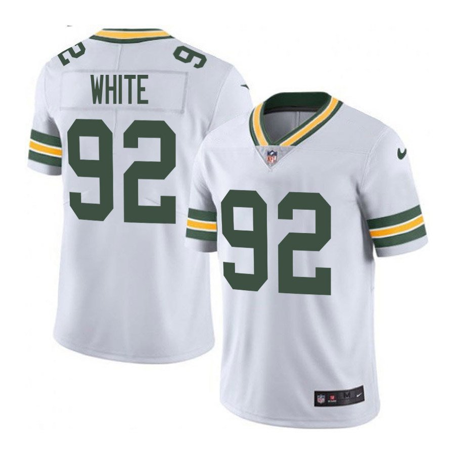 Green Bay Packers #92 Reggie White White Limited Stitched Jersey