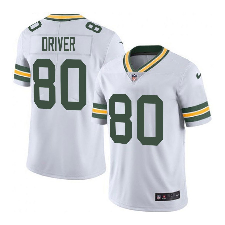 Green Bay Packers #80 Donald Driver White Limited Stitched Jersey