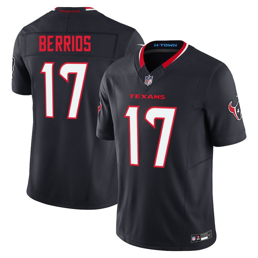 Houston Texans #17 Braxton Berrios Navy Limited Stitched Jersey