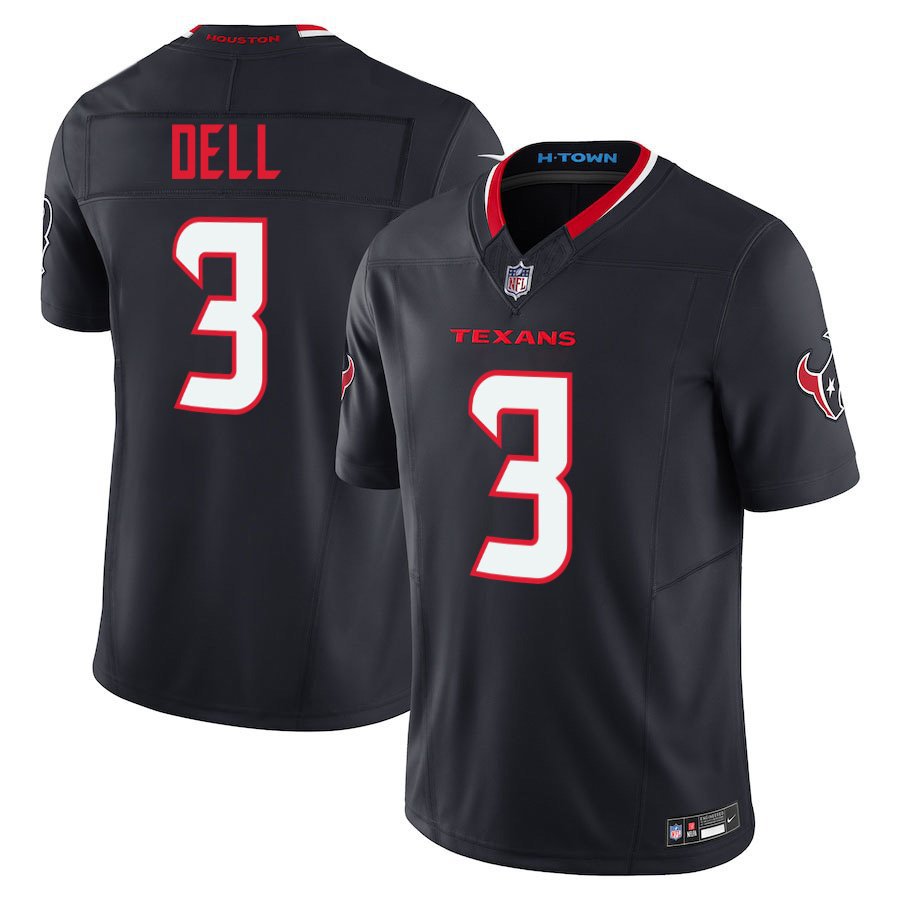 Houston Texans #3 Tank Dell Navy Limited Stitched Jersey
