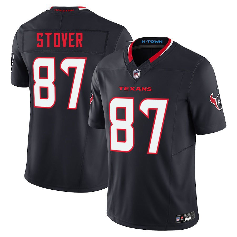 Houston Texans #87 Cade Stover Navy Limited Stitched Jersey
