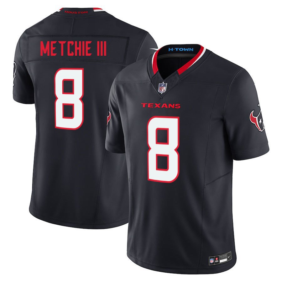 Houston Texans #8 John Metchie III Navy Limited Stitched Jersey