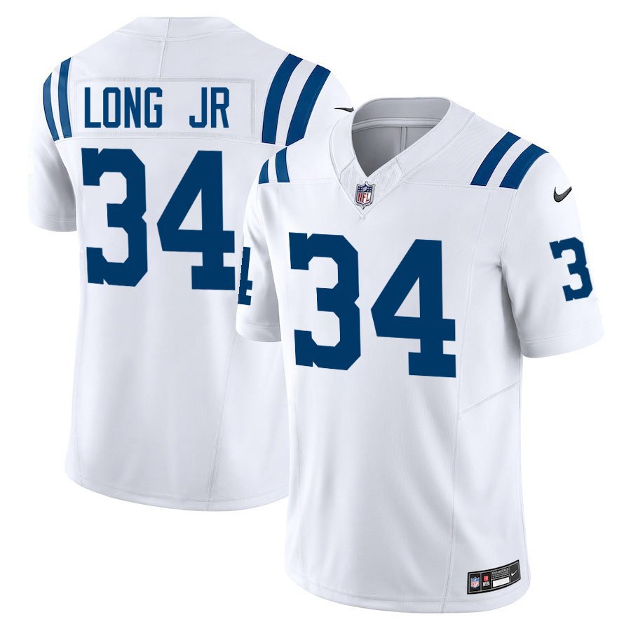 Indianapolis Colts #34 David Long Jr White Limited Stitched Jersey