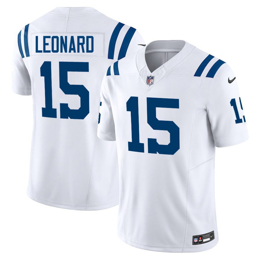 Indianapolis Colts #15 Riley Leonard White Limited Stitched Jersey