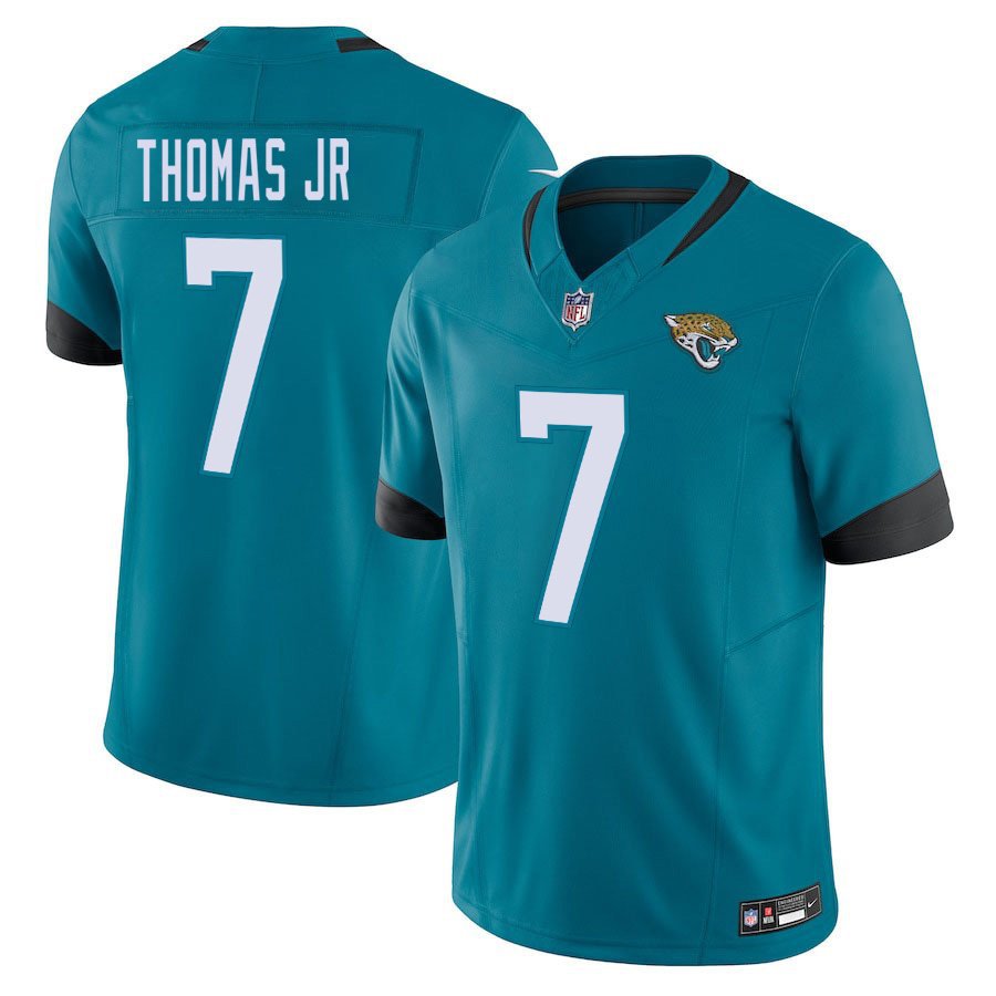 Jacksonville Jaguars #7 Brian Thomas Jr Teal Limited Stitched Jersey
