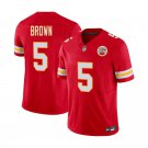 Kansas City Chiefs #5 Hollywood Brown Red Limited Stitched Jersey