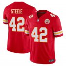Kansas City Chiefs #42 Carson Steele Red Limited Stitched Jersey