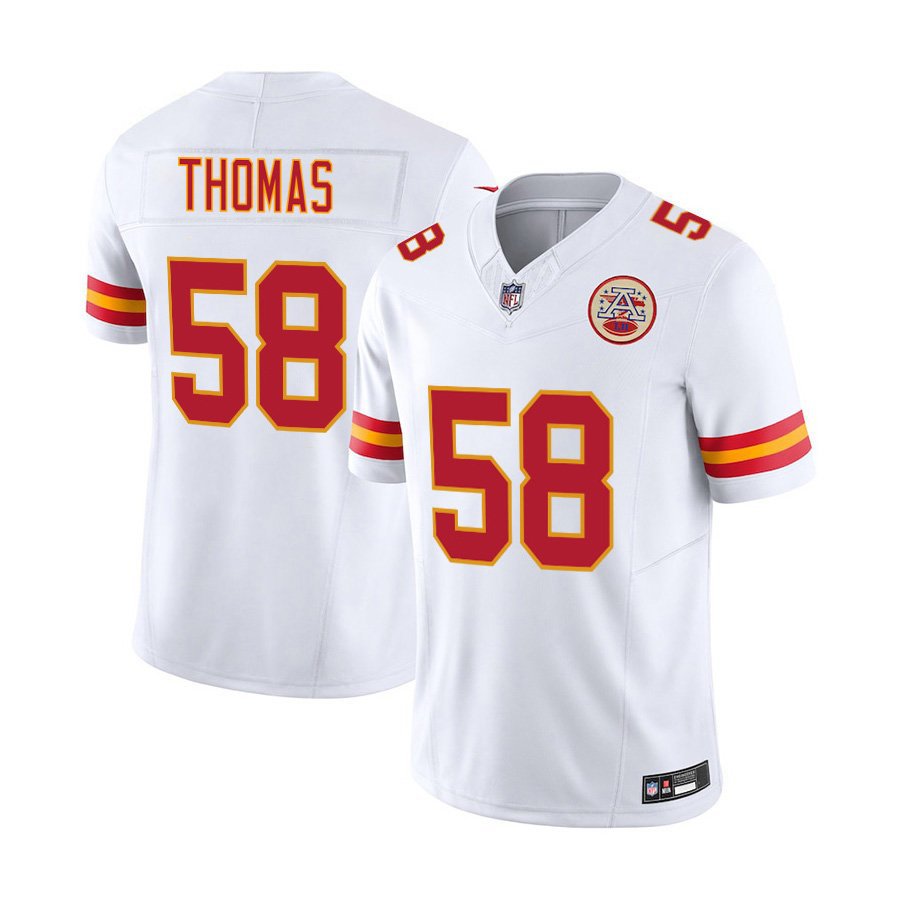 Kansas City Chiefs #58 Derrick Thomas White Limited Stitched Jersey
