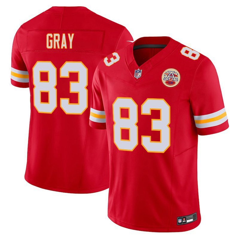 Kansas City Chiefs #83 Noah Gray Red Limited Stitched Jersey