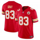 Kansas City Chiefs #83 Noah Gray Red Limited Stitched Jersey