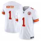 Kansas City Chiefs #1 Xavier Worthy White Limited Stitched Jersey