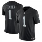 Las Vegas Raiders #1 Tre Tucker Black Limited Stitched Jersey