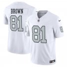 Las Vegas Raiders #81 Tim Brown White Rush Limited Stitched Jersey