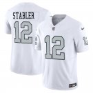Las Vegas Raiders #12 Ken Stabler White Rush Limited Stitched Jersey