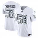 Las Vegas Raiders #58 Jackson Powers-Johnson White Rush Limited Stitched Jersey