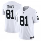 Las Vegas Raiders #81 Tim Brown White Limited Stitched Jersey