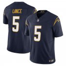Los Angeles Chargers #5 Trey Lance Navy Limited Stitched Jersey