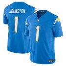 Los Angeles Chargers #1 Quentin Johnston Powder Blue Limited Stitched Jersey