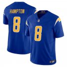 Los Angeles Chargers #8 Omarion Hampton Royal Blue Limited Stitched Jersey