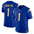 Los Angeles Chargers #1 Quentin Johnston Royal Blue Limited Stitched Jersey