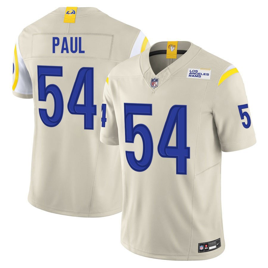 Los Angeles Rams #54 Chris Paul Bone Limited Stitched Jersey